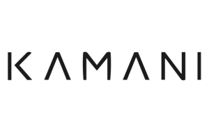 Kamani logo in sleek black font, symbolizing modern branding design.